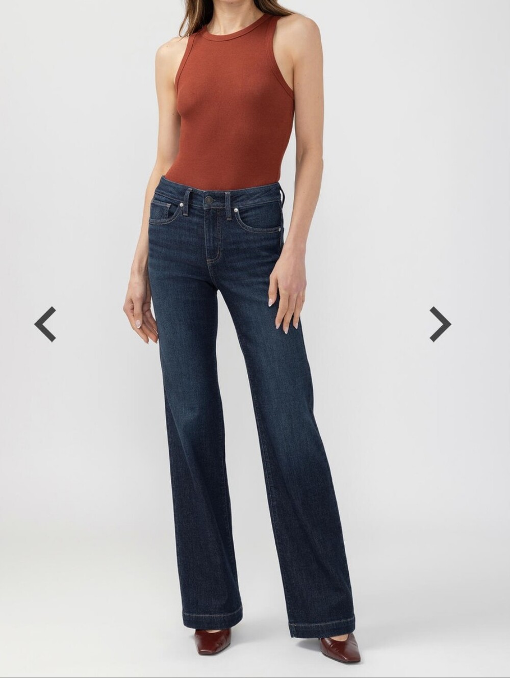 New Silver Avery Trouser Leg Jeans